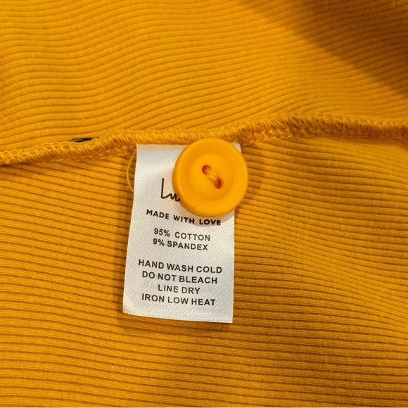 Lulus Mustard Yellow Button-Front Cutout Midi Dress - Picture 11 of 11